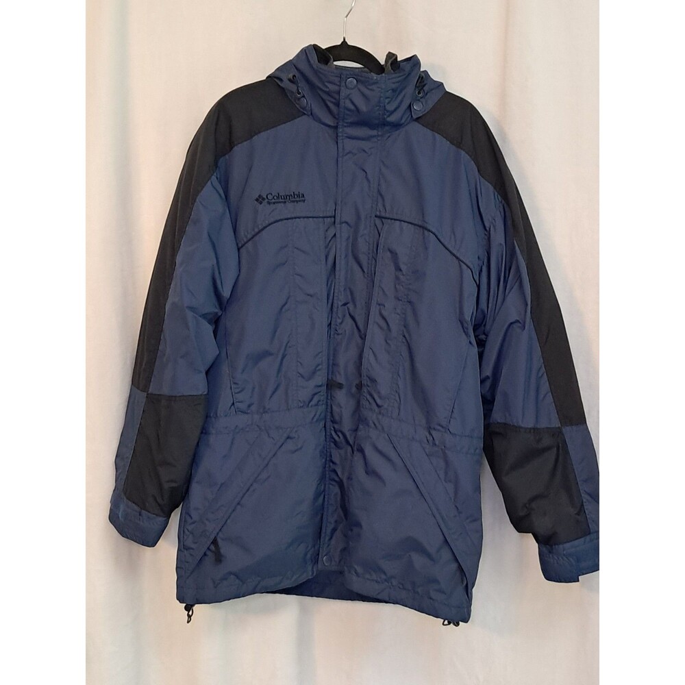 Columbia Core Interchange 3-in-1 Jacket Mens Large Fleece Waterproof Blue Black
